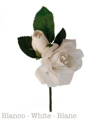 Fleur flamenco "Douce" <b>Coleur - Blanc, Tailles - S</b>