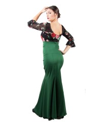 Jupes de Flamenco Mod. Carmen <b>Coleur - Vert, Tailles - XS</b>