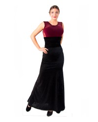 Jupes de flamenco en Velours <b>Coleur - Noir, Tailles - 38</b>