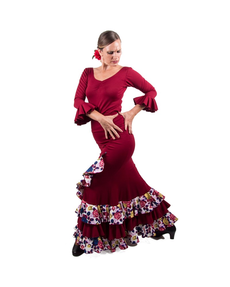 Ensemble de Flamenco - Jupe Estrella et Top Bourdeaux