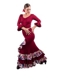 Ensemble de Flamenco - Jupe Estrella et Top Bourdeaux</b>