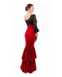 Jupe de Flamenco pour Femme - Fandango <b>Coleur - Rouge, Tailles - XS</b>
