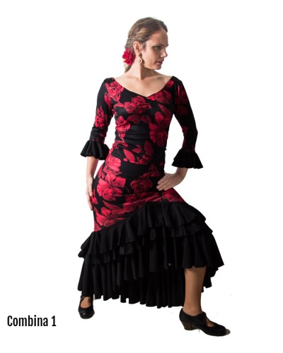 Jupe de Danse Flamenco Taconeo Imprimées
