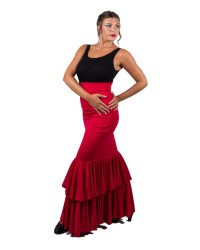 Jupe de Flamenco pour Femme - Fandango <b>Coleur - Rouge, Tailles - M</b>