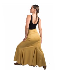 Jupe De Flamenco, Sacromonte, Taille Haute <b>Coleur - Moutarde, Tailles - XS</b>