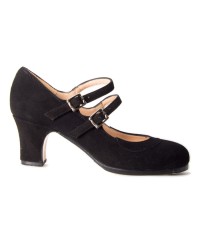 Chaussures de Flamenco De Daim - Adora <b>Coleur - Noir, Tailles - 35</b>