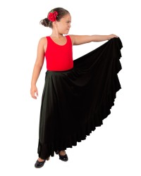 Jupe de Danse Flamenco Amateur Pour Fille <b>Coleur - Noir, Tailles - 4</b>