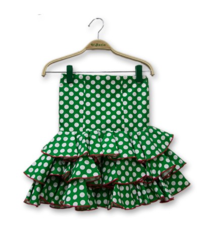 Jupe Courte de Flamenco pour Fille Taille 8