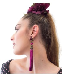 Boucles d'oreilles de Flamenco <b>Coleur - Rose violacé, Tailles - L</b>