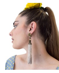 Boucles d'oreilles de Flamenco <b>Coleur - Ivoire, Tailles - L</b>