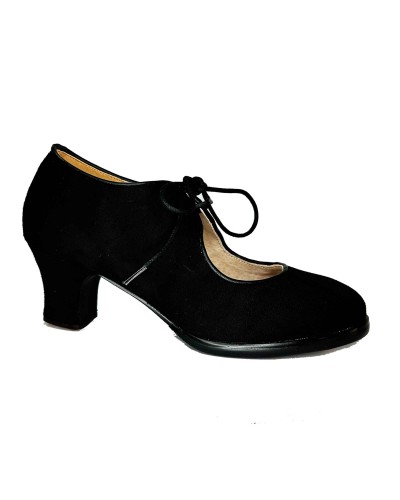 Chaussures en Daim de flamenco à double semelle et Lacets