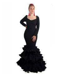 Robe Espagnole Pour Femmes Lanterne Estilo <b>Coleur - Noir, Tailles - 36</b>