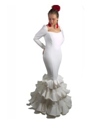 Robe Espagnole Pour Femmes Lanterne Estilo <b>Coleur - Blanc, Tailles - 36</b>