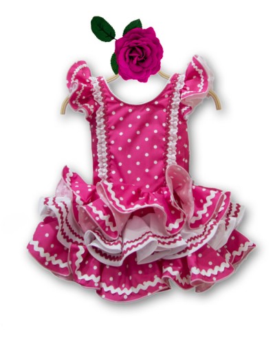 Robe de Flamenco Fille, Taille 2