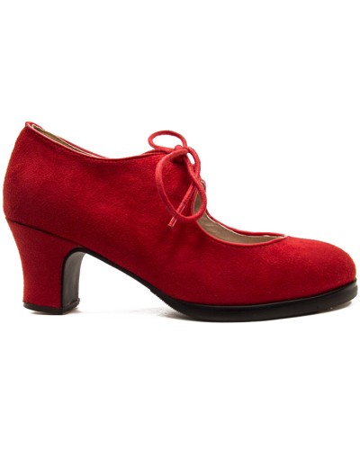 Chaussures en Daim de flamenco à double semelle et Lacets