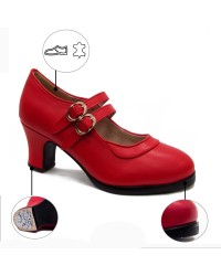 Flamenco Chaussures à semelle double <b>Coleur - Rouge, Tailles - 29</b>