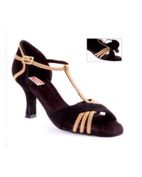 Sandales de danse de salon mod. 573012 <b>Coleur - Noir/Or, Tailles - 36</b>