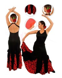 Jupe de flamenco filles EF077 <b>Coleur - Photo, Tailles - 12</b>