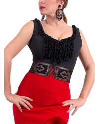 Flamenco Ceinture Elastique Femme <b>Coleur - Noir, Tailles - S</b>