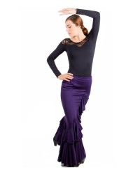 Jupe de Flamenco Taille Normal, Mod. Salon <b>Coleur - Violet, Tailles - XS</b>