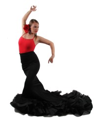 Jupe de Flamenco á Queue <b>Coleur - Noir, Tailles - XS</b>