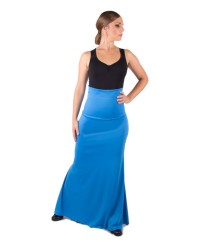 Jupe De Flamenco, Sacromonte, Taille Haute <b>Coleur - Bleu , Tailles - XS</b>