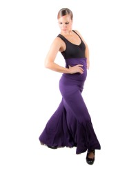 Jupe De Flamenco, Sacromonte, Taille Haute <b>Coleur - Violet, Tailles - XS</b>