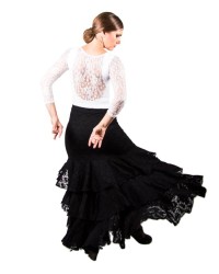 Jupe de Flamenco pour femmes <b>Coleur - Noir, Tailles - M</b>