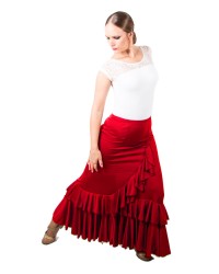 Jupe de Flamenco Taille Normal, Mod. Salon <b>Coleur - Amarilla, Tailles - S</b>
