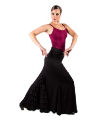 Jupe de Danse Flamenco <b>Coleur - Noir/Noir, Tailles - L</b>