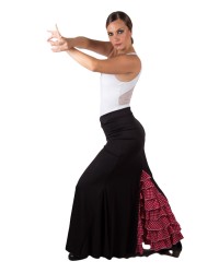 Jupe de Danse Flamenco <b>Coleur - Noir/Rou/Blan, Tailles - XS</b>
